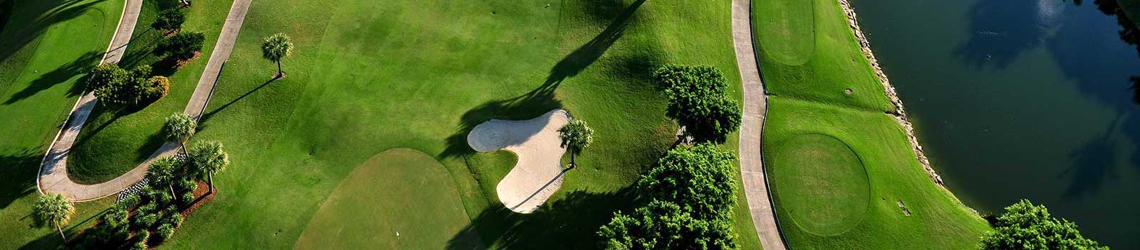 aerial view of nice florida municipal golf course